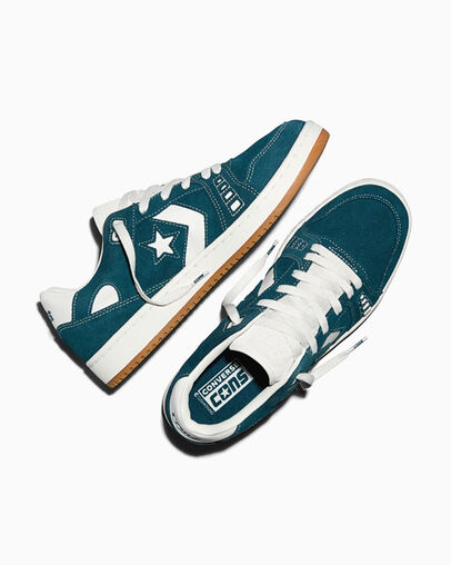 CONS AS-1 Pro Suede Murky Waters Blue/Vintage White/Murky Waters Blue, Angled View