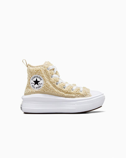 Chuck Taylor All Star Move Platform Sherpa Beach Stone/White/Black, Outer Side View