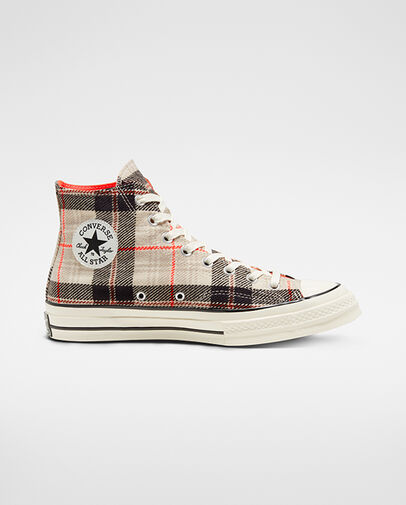 Plaid Chuck 70 Pale Putty/Bright Crimson