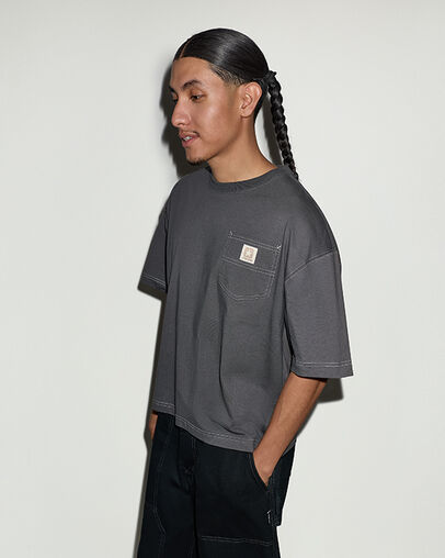Star Patch Pocket Relaxed Short-Sleeve T-Shirt Dark Matter, Back View
