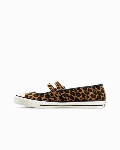 Chuck Taylor All Star Dainty Mary Jane Leopard Suede Incensed/Black/Egret, Inner Side View