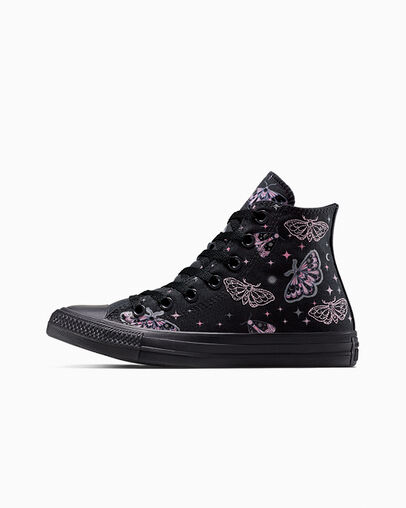 Chuck Taylor All Star Glow In The Dark Moths Black/Black/Cliffside Rose, Inner Side View