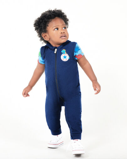 Dino Explorer Hooded Coverall & Bodysuit Set Midnight Navy