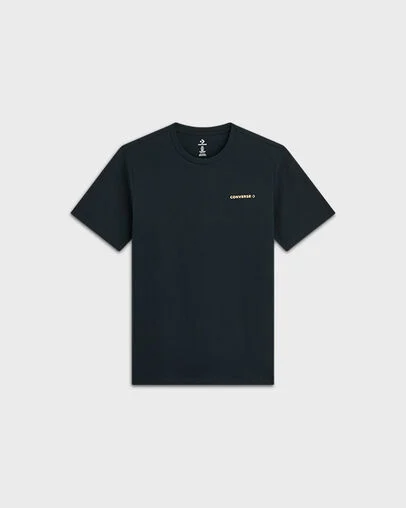 Timeless Boxed Chevron T-Shirt Converse Black, Front View