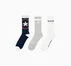 3-Pack Oversized Chuck Patch Crew Socks Obsidian