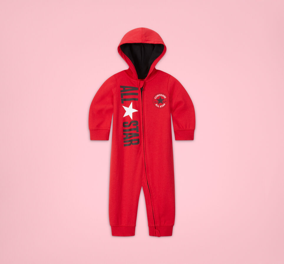 Chuck Taylor Patch Hooded Zip-Up Coverall Enamel Red