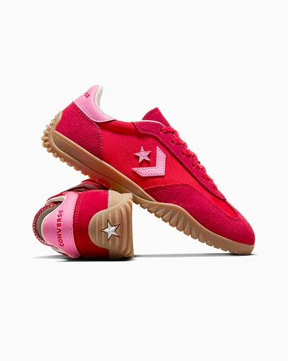Run Star Trainer Red/Pink/Egret, Detail Angle View
