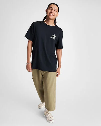 Nature Center T-Shirt Converse Black, Full Body View