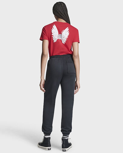 Retro Chuck Taylor Patch Joggers Black, Detail View