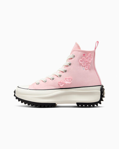 Run Star Hike Platform 3D Flowers Donut Glaze/Egret/Black, Detail Angle View