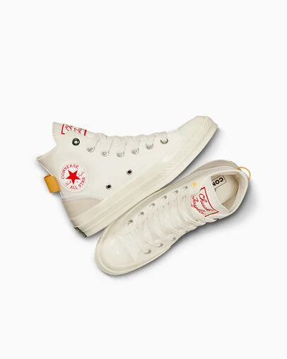 Chuck 70 Egret/Red/Yellow, Angled View