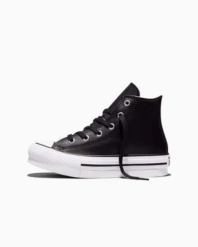 Chuck Taylor All Star EVA Lift Platform Leather Black/Natural Ivory/White, Inner Side View