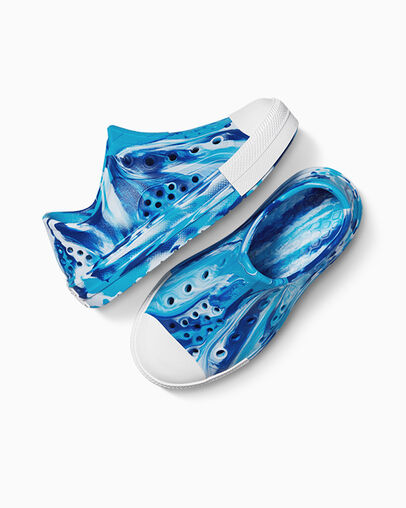 Chuck Taylor All Star Play Lite CX White/Gnarly Blue/Blue, Angled View
