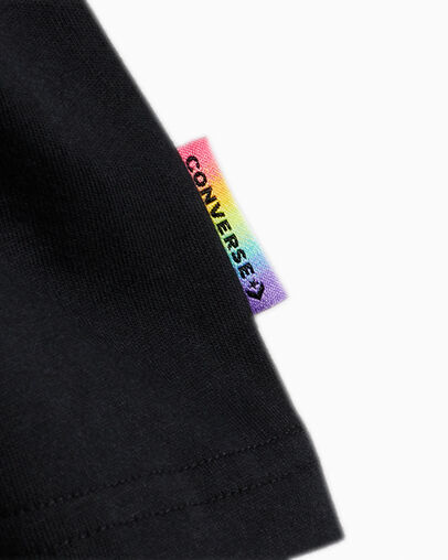 Converse Pride Unisex Standard T-Shirt Converse Black, Full Body View