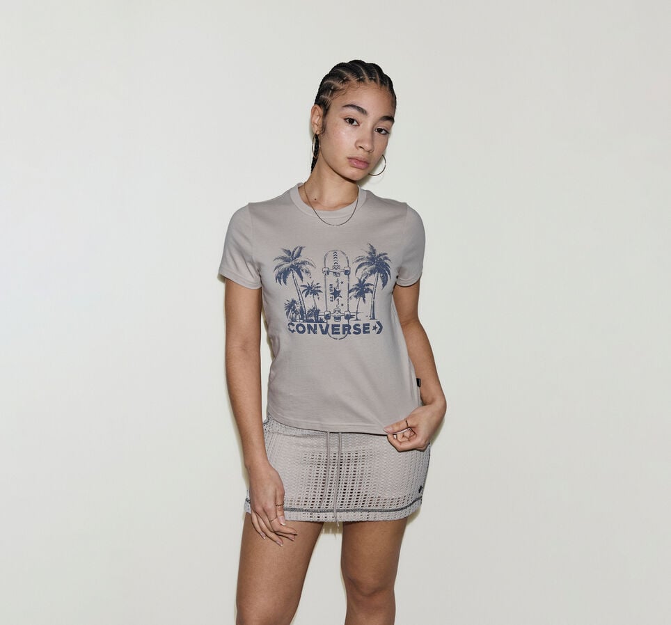 Echo Palms T-Shirt Classic Ecru