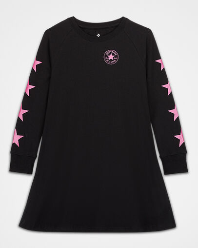 Chuck Patch Long Sleeve Dress Black
