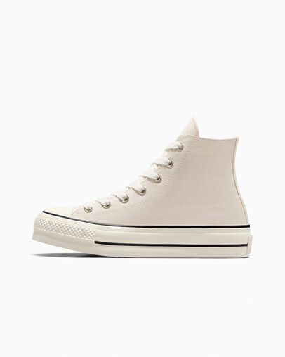 Chuck Taylor All Star Lift Platform Natural Tones Desert Sand/Egret/Black, Inner Side View