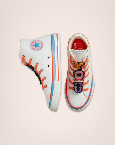Converse x Millie Bobby Brown Chuck Taylor All Star White/Mandarin Red/Marina