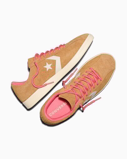All Star Classic Trainer Suede Honey Stick Brown/Cherry Balm Pink/Egret