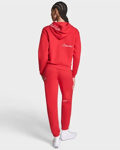 Chuck Taylor Script Hoodie Converse Red, Full Body View