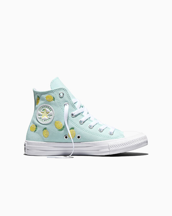arist❤︎ Chuck Taylor All Star Embroidered Citrus Big Kids High Top Shoe