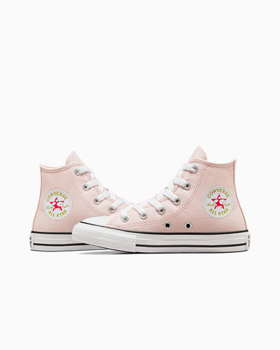 Chuck Taylor All Star Embroidered Mushroom Blush Hush Pink /Firestormed/White, Detail Angle View