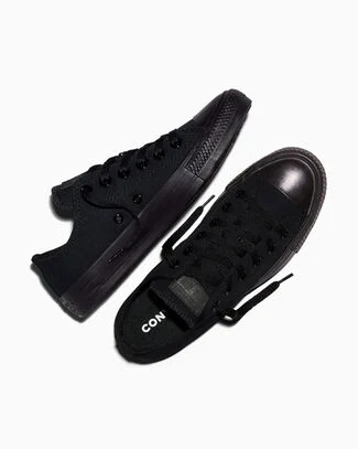 Chuck Taylor All Star Canvas Black Monochrome, Outer Side View