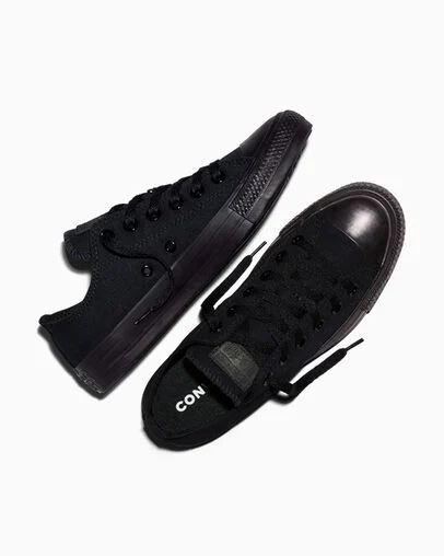 Chuck Taylor All Star Canvas Black Monochrome, Angled View