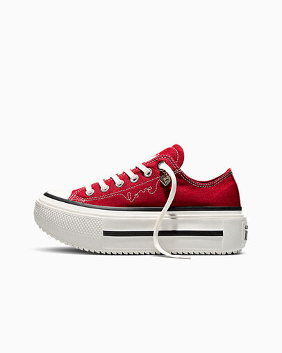 Chuck Taylor All Star Lift Double Stack Platform Valentine's Day Days Ahead Red/Egret/Black, Inner Side View