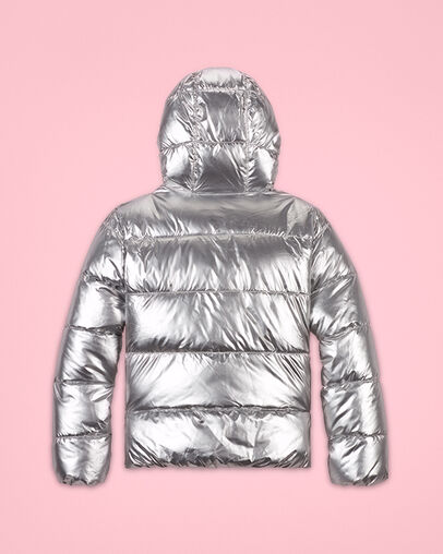 Metallic Chuck Taylor Patch Puffer Metallic Silver