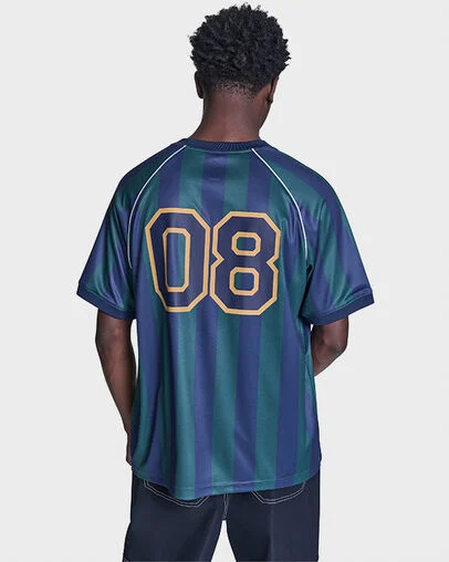 Striped Relaxed Soccer Jersey Branch Out Multi, Detail View