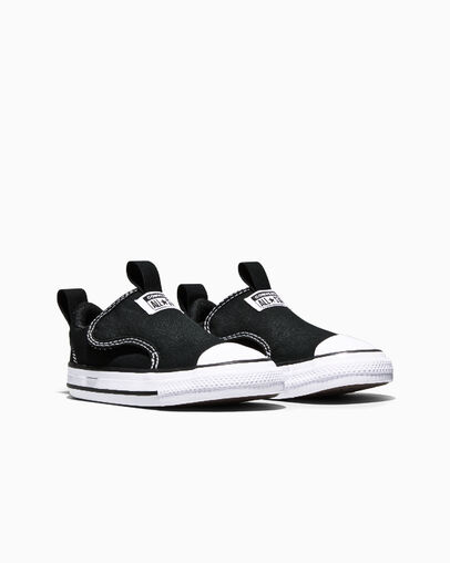 Chuck Taylor All Star Malden Street Slip Black/White/Black, Top and Side View