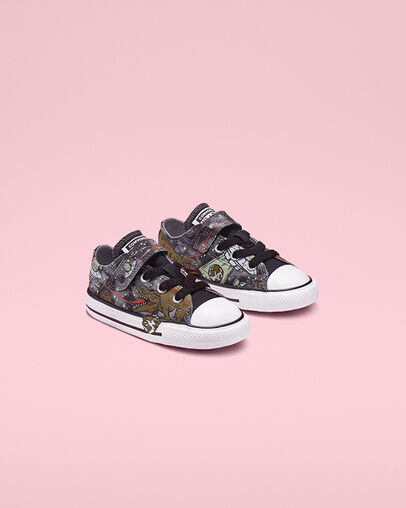 Chuck Taylor All Star Interstellar Dinos Hook and Loop Low Top Cool Grey/Olive Flak/Black