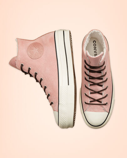 Sherpa Chuck Taylor All Star Platform Rust Pink/Egret/Black