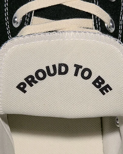 Chuck Taylor All Star Pride Patch Black/Egret/Egret, On Foot Shot 2
