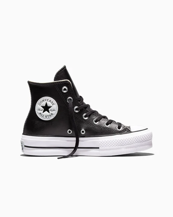 Chuck Taylor All Star Leather Platform Women's High Top Shoe