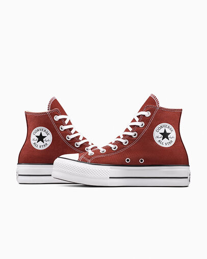 Chuck Taylor All Star Lift Platform Canvas Rottin Apple/White/Black, Detail Angle View