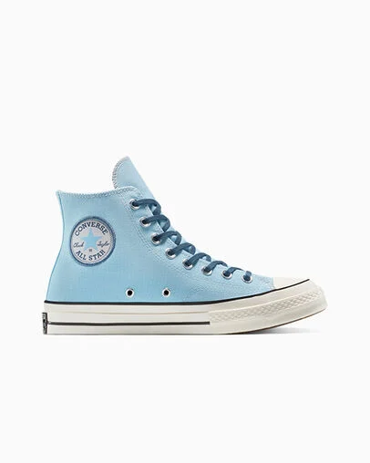 Chuck 70 Houndstooth Lining Blue It/Slacker Blue/Egret, Outer Side View