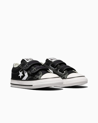 Star Player 76 Easy-On Canvas Black/Vintage White/Egret, Top and Side View