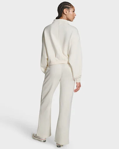 Split Leg Knit Pant Egret, Detail View