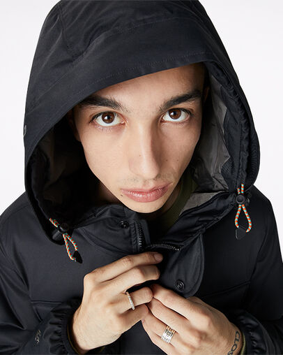 Down Utility Jacket Converse Black
