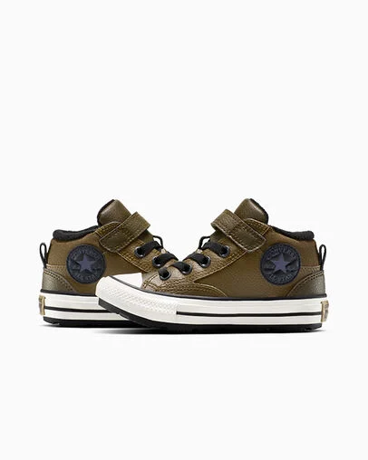 Chuck Taylor All Star Malden Street Boot Easy-On Surplus Olive/Vintage White, Detail Angle View