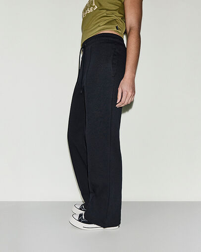 French Terry Front Seam Pants Converse Black, Back View