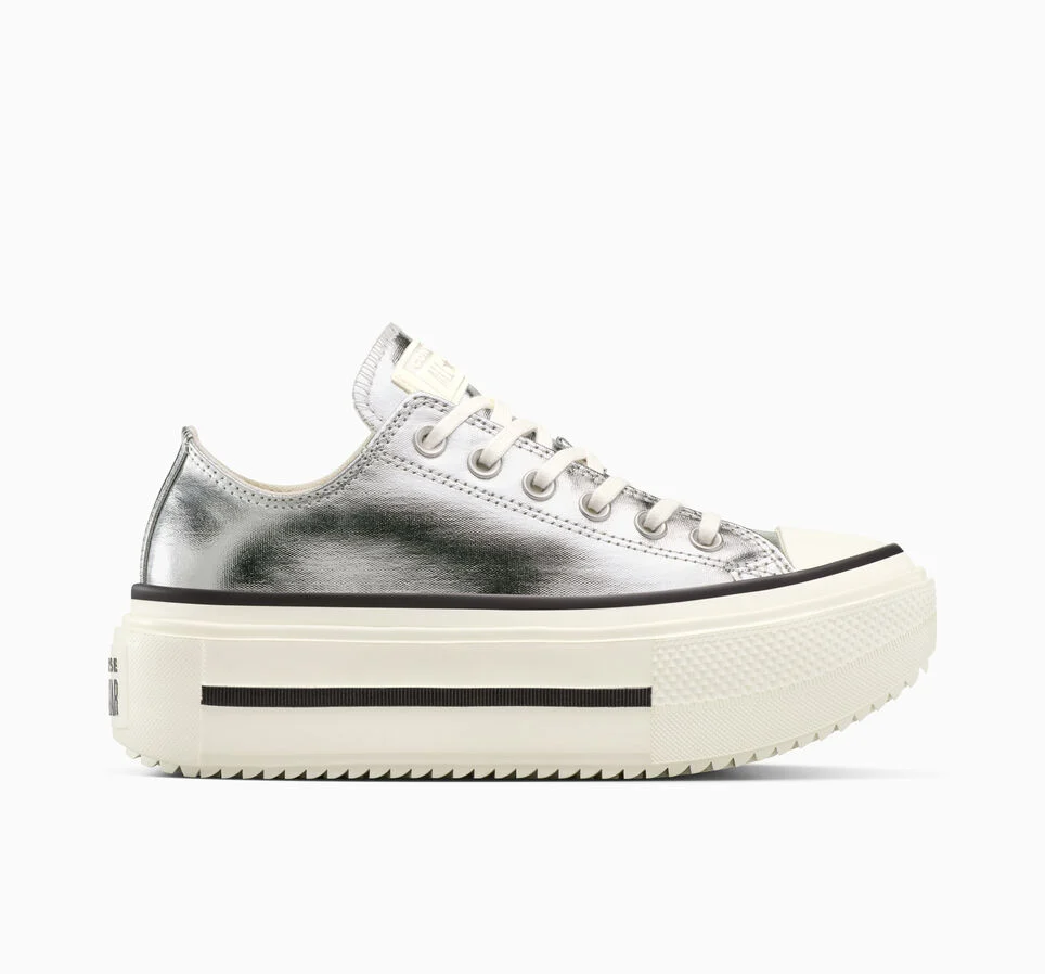 Chuck Taylor All Star Lift Double Stack Platform Metallic Silver/Egret/Black