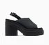 Chuck 70 De Luxe Heel Sandal Platform Black/White/Black