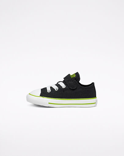 Dinoverse Hook and Loop Chuck Taylor All Star Black/Bold Lime/White