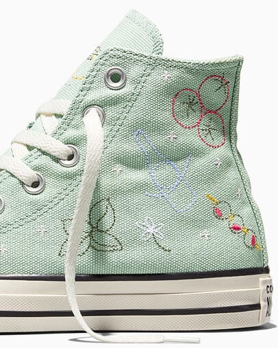 Chuck Taylor All Star Embroidered Market Essentials Thyme Again Green/Gold Palm/Very Peri Purple