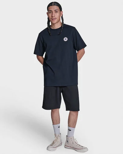 Chuck Taylor All Star Patch T-Shirt Converse Black, Full Body View