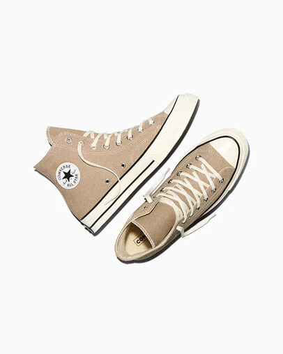 Chuck 70 Canvas Vintage Cargo/Egret/Black, Angled View