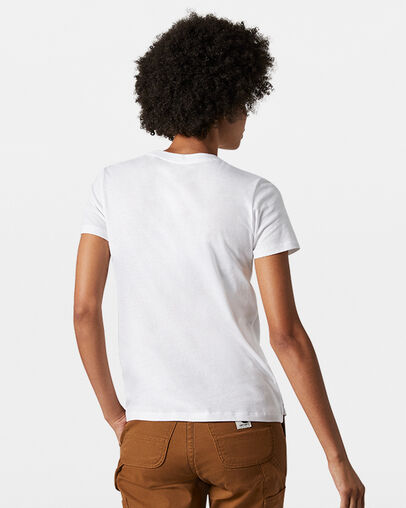 Galaxy Infill Chuck Patch Crew Neck Short Sleeve White, Back View